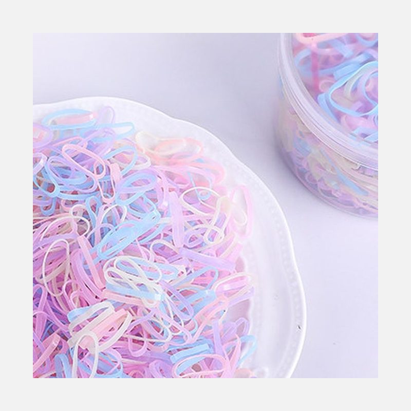 彩色一次性发圈 高弹力头绳 扎头发小皮筋 细节图2